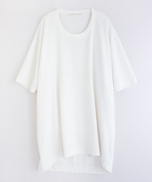Audition(オーディション)の「M1343 リネンタックBIG-Tシャツ(Tシャツ/カットソー・レディース・ホワイト/ナチュラル/ブラック・MEDIUM)」の11枚目の写真