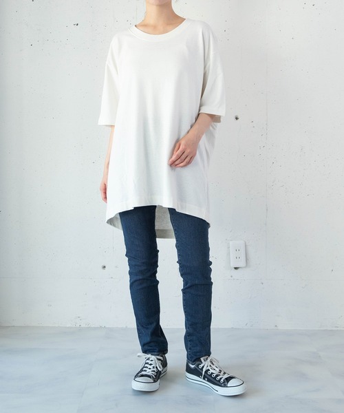 Audition(オーディション)の「M1343 リネンタックBIG-Tシャツ(Tシャツ/カットソー・レディース・ホワイト/ナチュラル/ブラック・MEDIUM)」の12枚目の写真