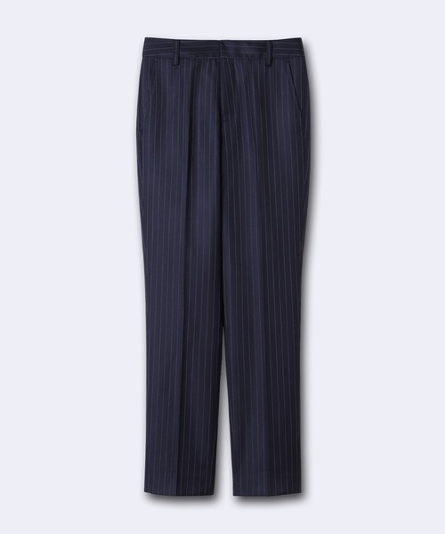 Loro Piana(ロロ・ピアーナ)の「《INEDIT》テーパードストライプパンツ《Loro Piana》(スーツパンツ・レディース・ネイビー・9号/7号)」の1枚目の写真