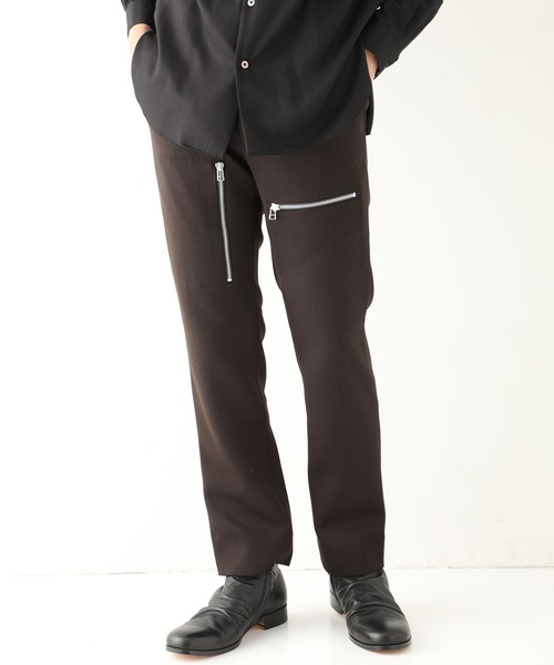 JOHN LAWRENCE SULLIVAN（ジョンローレンスサリバン）の「【JOHN LAWRENCE SULLIVAN】ウールジップスリムストレートスラックス(セットアップ対応)/2A001-0120-07（その他パンツ・メンズ・ブラック/ブラウン・44/46）」の10枚目の写真