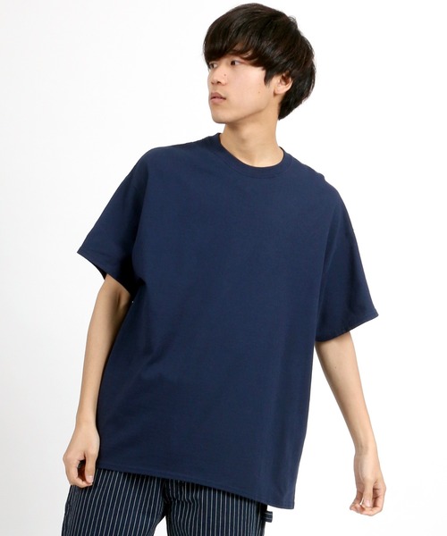 GILDAN（ギルダン）の「【GILDAN】 ビッグシルエットUSAフィット1/2スリーブＴシャツ/無地Ｔ（Tシャツ/カットソー・メンズ・ブラック/ダークグリーン/パープル/ブラウン/グレー/レッド/サックスブルー/ピンク/イエロー/オレンジ/ブルー/ワイン/チャコール/ホワイト/ベージュ/ネイビー・M/L/XL）」の9枚目の写真