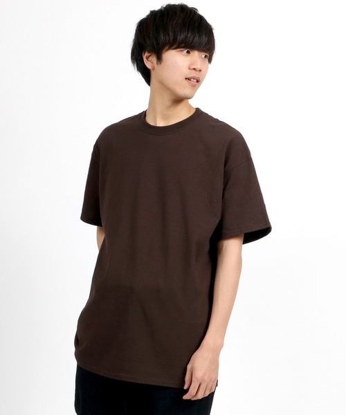 GILDAN（ギルダン）の「【GILDAN】 ビッグシルエットUSAフィット1/2スリーブＴシャツ/無地Ｔ（Tシャツ/カットソー・メンズ・ブラック/ダークグリーン/パープル/ブラウン/グレー/レッド/サックスブルー/ピンク/イエロー/オレンジ/ブルー/ワイン/チャコール/ホワイト/ベージュ/ネイビー・M/L/XL）」の6枚目の写真