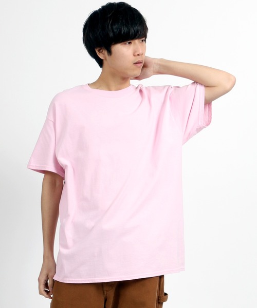 GILDAN（ギルダン）の「【GILDAN】 ビッグシルエットUSAフィット1/2スリーブＴシャツ/無地Ｔ（Tシャツ/カットソー・メンズ・ブラック/ダークグリーン/パープル/ブラウン/グレー/レッド/サックスブルー/ピンク/イエロー/オレンジ/ブルー/ワイン/チャコール/ホワイト/ベージュ/ネイビー・M/L/XL）」の13枚目の写真