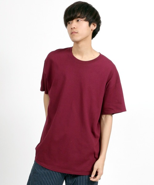 GILDAN（ギルダン）の「【GILDAN】 ビッグシルエットUSAフィット1/2スリーブＴシャツ/無地Ｔ（Tシャツ/カットソー・メンズ・ブラック/ダークグリーン/パープル/ブラウン/グレー/レッド/サックスブルー/ピンク/イエロー/オレンジ/ブルー/ワイン/チャコール/ホワイト/ベージュ/ネイビー・M/L/XL）」の15枚目の写真