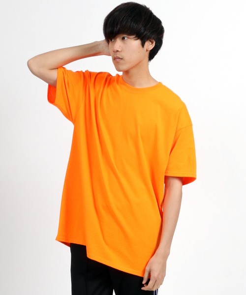 GILDAN（ギルダン）の「【GILDAN】 ビッグシルエットUSAフィット1/2スリーブＴシャツ/無地Ｔ（Tシャツ/カットソー・メンズ・ブラック/ダークグリーン/パープル/ブラウン/グレー/レッド/サックスブルー/ピンク/イエロー/オレンジ/ブルー/ワイン/チャコール/ホワイト/ベージュ/ネイビー・M/L/XL）」の16枚目の写真