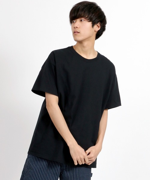 GILDAN（ギルダン）の「【GILDAN】 ビッグシルエットUSAフィット1/2スリーブＴシャツ/無地Ｔ（Tシャツ/カットソー・メンズ・ブラック/ダークグリーン/パープル/ブラウン/グレー/レッド/サックスブルー/ピンク/イエロー/オレンジ/ブルー/ワイン/チャコール/ホワイト/ベージュ/ネイビー・M/L/XL）」の3枚目の写真