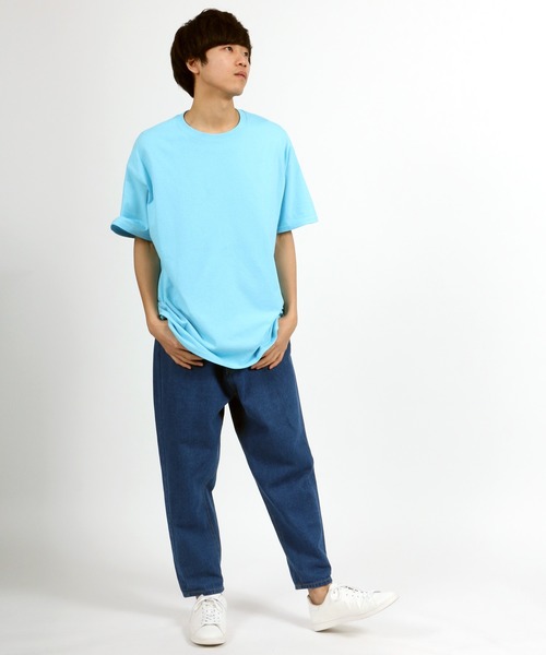 GILDAN（ギルダン）の「【GILDAN】 ビッグシルエットUSAフィット1/2スリーブＴシャツ/無地Ｔ（Tシャツ/カットソー・メンズ・ブラック/ダークグリーン/パープル/ブラウン/グレー/レッド/サックスブルー/ピンク/イエロー/オレンジ/ブルー/ワイン/チャコール/ホワイト/ベージュ/ネイビー・M/L/XL）」の22枚目の写真