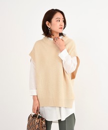 DouDou | ニットベスト×シャツセット(ニット/セーター)