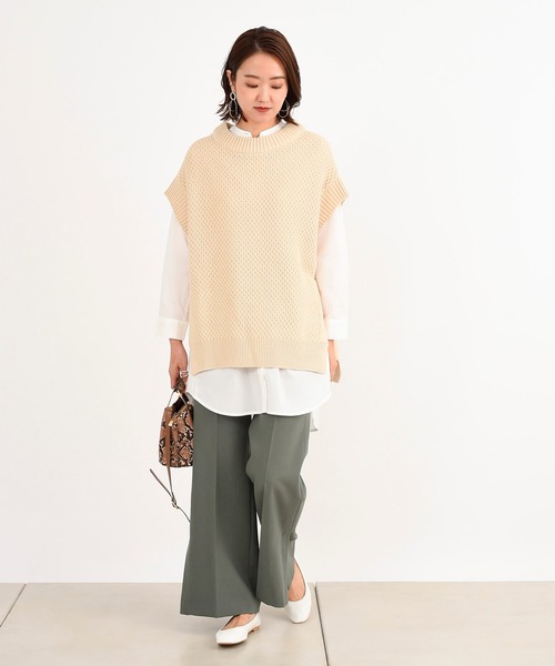 DouDou（ドゥドゥ）の「ニットベスト×シャツセット（ニット/セーター・レディース・オフホワイト・FREE）」の16枚目の写真