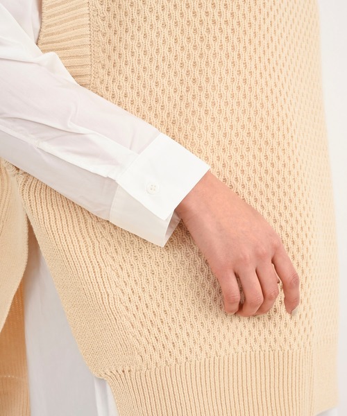 DouDou（ドゥドゥ）の「ニットベスト×シャツセット（ニット/セーター・レディース・オフホワイト・FREE）」の13枚目の写真