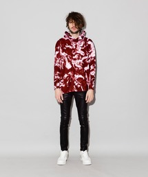 【NO ID.】Religious Pattern Print Pullover Parka / 宗教柄 プリント プルオーバー パーカ