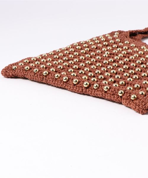 Casselini（キャセリーニ）の「Casselini（キャセリーニ）クロシェビーズトート（トートバッグ・レディース・ブラック/ブラウン/ライム/アイボリー・FREE）」の22枚目の写真