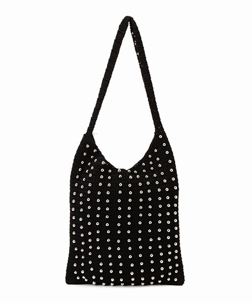 Casselini（キャセリーニ）の「Casselini（キャセリーニ）クロシェビーズトート（トートバッグ・レディース・ブラック/ブラウン/ライム/アイボリー・FREE）」の15枚目の写真