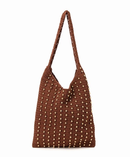 Casselini（キャセリーニ）の「Casselini（キャセリーニ）クロシェビーズトート（トートバッグ・レディース・ブラック/ブラウン/ライム/アイボリー・FREE）」の13枚目の写真