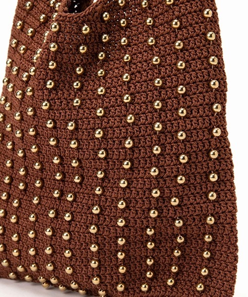 Casselini（キャセリーニ）の「Casselini（キャセリーニ）クロシェビーズトート（トートバッグ・レディース・ブラック/ブラウン/ライム/アイボリー・FREE）」の17枚目の写真