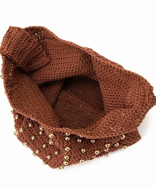 Casselini（キャセリーニ）の「Casselini（キャセリーニ）クロシェビーズトート（トートバッグ・レディース・ブラック/ブラウン/ライム/アイボリー・FREE）」の18枚目の写真