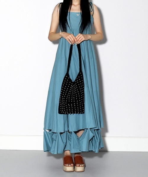 Casselini（キャセリーニ）の「Casselini（キャセリーニ）クロシェビーズトート（トートバッグ・レディース・ブラック/ブラウン/ライム/アイボリー・FREE）」の10枚目の写真