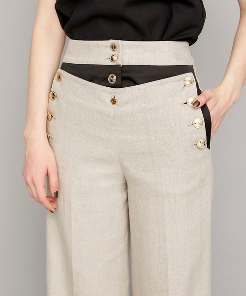 CINOH（チノ）の「【CINOH(チノ)】リネンマリンパンツ　20SPT006（チノパンツ・レディース・ベージュ/ネイビー・36）」の8枚目の写真
