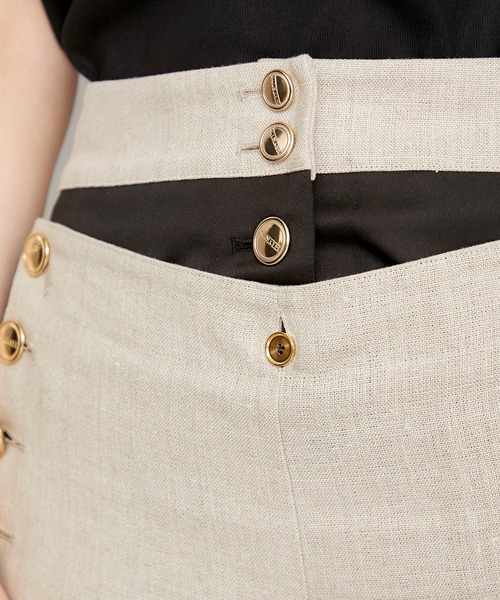 CINOH（チノ）の「【CINOH(チノ)】リネンマリンパンツ　20SPT006（チノパンツ・レディース・ベージュ/ネイビー・36）」の9枚目の写真