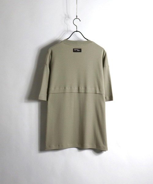 Confirm（コンファーム）の「Confirm / コンファーム 異素材ポケットビッグシルエットTシャツ（Tシャツ/カットソー・メンズ・ブラック/ベージュ/サックスブルー/アイボリー・M/L）」の18枚目の写真
