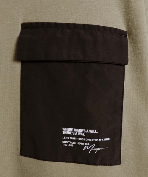 Confirm（コンファーム）の「Confirm / コンファーム 異素材ポケットビッグシルエットTシャツ（Tシャツ/カットソー・メンズ・ブラック/ベージュ/サックスブルー/アイボリー・M/L）」の15枚目の写真