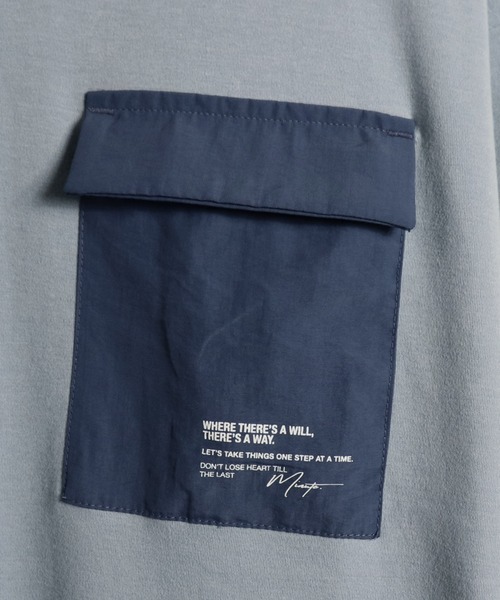 Confirm（コンファーム）の「Confirm / コンファーム 異素材ポケットビッグシルエットTシャツ（Tシャツ/カットソー・メンズ・ブラック/ベージュ/サックスブルー/アイボリー・M/L）」の11枚目の写真