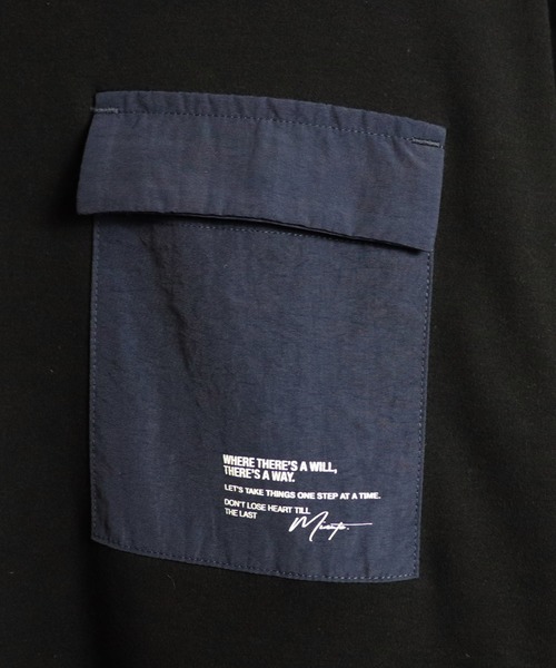 Confirm（コンファーム）の「Confirm / コンファーム 異素材ポケットビッグシルエットTシャツ（Tシャツ/カットソー・メンズ・ブラック/ベージュ/サックスブルー/アイボリー・M/L）」の8枚目の写真