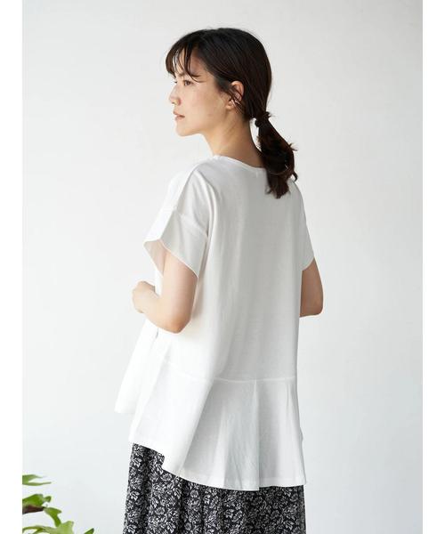 AMERICAN HOLIC(アメリカンホリック)の「裾イレヘム切り替えカットプルオーバー *(Tシャツ/カットソー・レディース・キャメル/ネイビー/オフホワイト/アイボリー/チャコールグレー・M/L)」の8枚目の写真