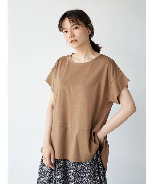 AMERICAN HOLIC(アメリカンホリック)の「裾イレヘム切り替えカットプルオーバー *(Tシャツ/カットソー・レディース・キャメル/ネイビー/オフホワイト/アイボリー/チャコールグレー・M/L)」の13枚目の写真
