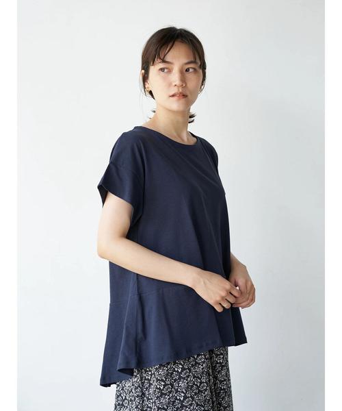 AMERICAN HOLIC(アメリカンホリック)の「裾イレヘム切り替えカットプルオーバー *(Tシャツ/カットソー・レディース・キャメル/ネイビー/オフホワイト/アイボリー/チャコールグレー・M/L)」の14枚目の写真
