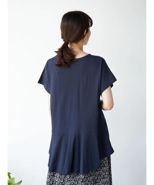 AMERICAN HOLIC(アメリカンホリック)の「裾イレヘム切り替えカットプルオーバー *(Tシャツ/カットソー・レディース・キャメル/ネイビー/オフホワイト/アイボリー/チャコールグレー・M/L)」の15枚目の写真