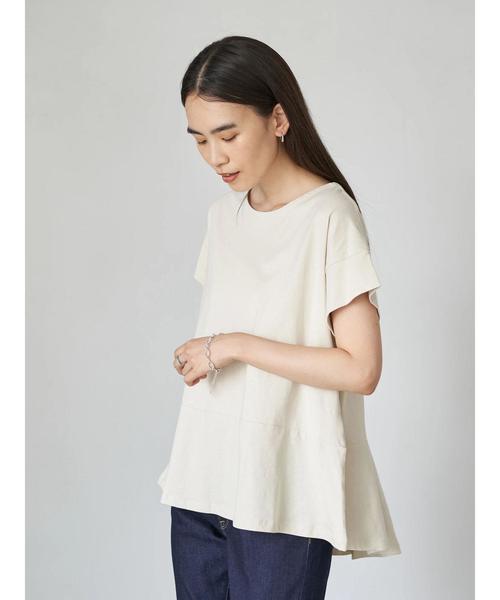 AMERICAN HOLIC(アメリカンホリック)の「裾イレヘム切り替えカットプルオーバー *(Tシャツ/カットソー・レディース・キャメル/ネイビー/オフホワイト/アイボリー/チャコールグレー・M/L)」の18枚目の写真