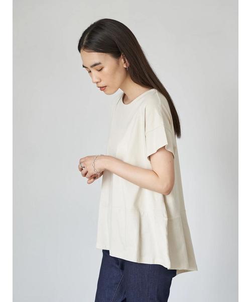 AMERICAN HOLIC(アメリカンホリック)の「裾イレヘム切り替えカットプルオーバー *(Tシャツ/カットソー・レディース・キャメル/ネイビー/オフホワイト/アイボリー/チャコールグレー・M/L)」の19枚目の写真