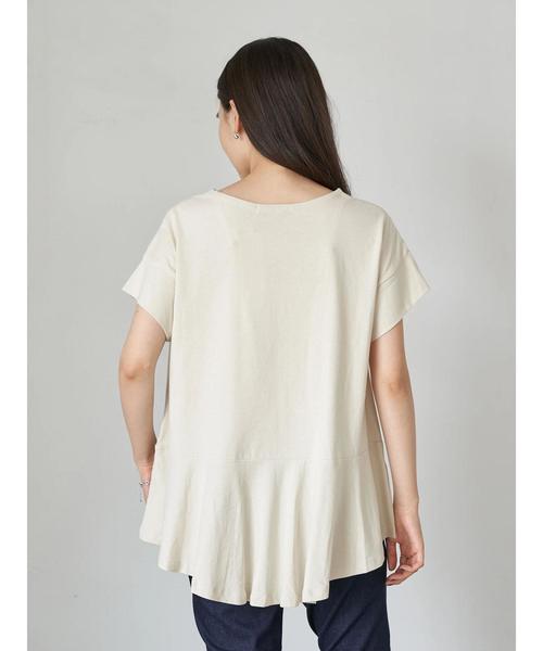 AMERICAN HOLIC(アメリカンホリック)の「裾イレヘム切り替えカットプルオーバー *(Tシャツ/カットソー・レディース・キャメル/ネイビー/オフホワイト/アイボリー/チャコールグレー・M/L)」の20枚目の写真