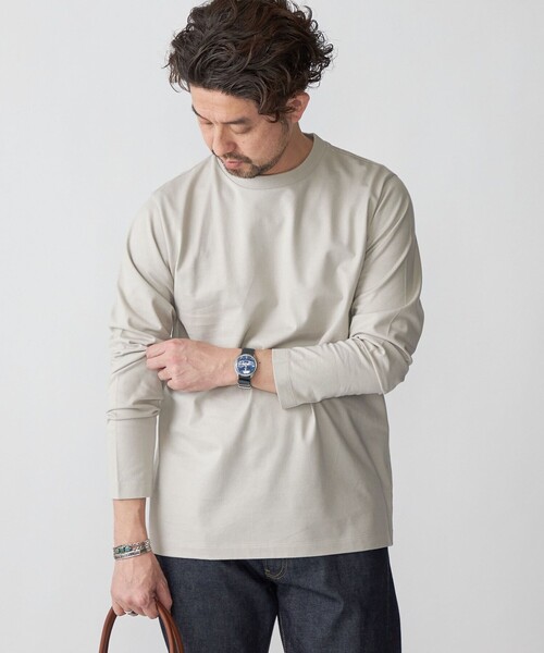 SHIPS: 抗菌・防臭 NANO-FINE(R) ハイゲージ クルーネック Tシャツ (ロンT)（Tシャツ/カットソー）｜SHIPS（シップス）