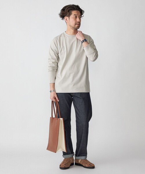 SHIPS: 抗菌・防臭 NANO-FINE(R) ハイゲージ クルーネック Tシャツ (ロンT)（Tシャツ/カットソー）｜SHIPS（シップス）