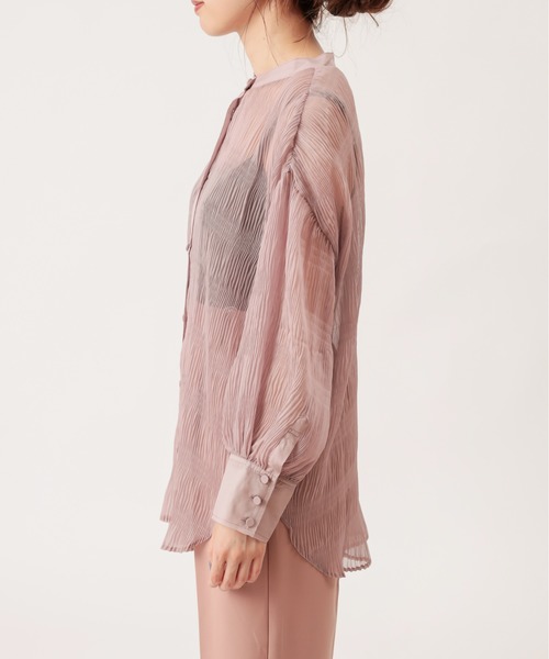 natural couture(ナチュラルクチュール)の「【WEB限定】マジョリカプリーツシアーシャツ(シャツ/ブラウス・レディース・オフホワイト/サックスブルー/ピンク/ミント/モカ・FREE)」の22枚目の写真