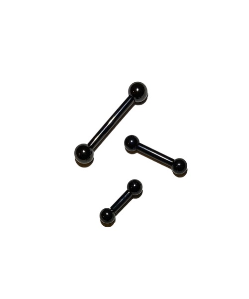 MORPH（モルフ）の「MORPH モルフ  バーベルボディーピアス 12ゲージ 6mm~16mm（ピアス（片耳用）・メンズ・ブラック・6/8/10/12/14/16）」の5枚目の写真