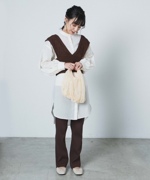 WEGO（ウィゴー）の「WEGO/マーガレットシースルートートバッグ（トートバッグ・レディース・サックスブルー/ピンク/イエロー・FREE）」の7枚目の写真