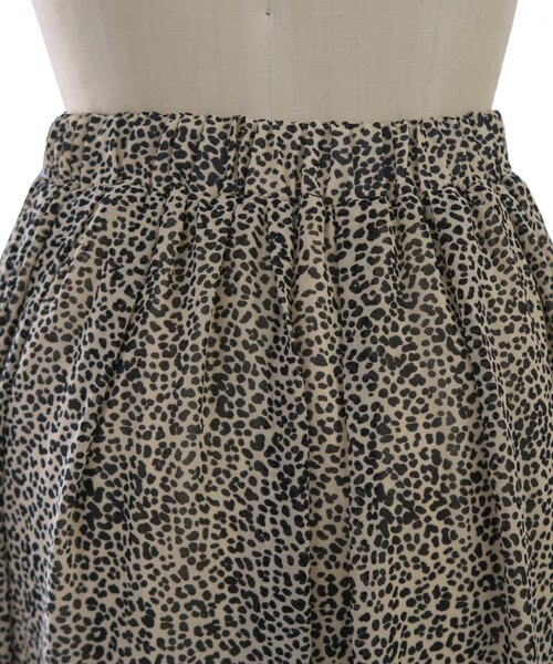 My shawty（ﾏｲｼｬｳﾃｨｰ）の「chiffon leopard long skirt（スカート・レディース・ブラック/ベージュ・FREE）」の4枚目の写真