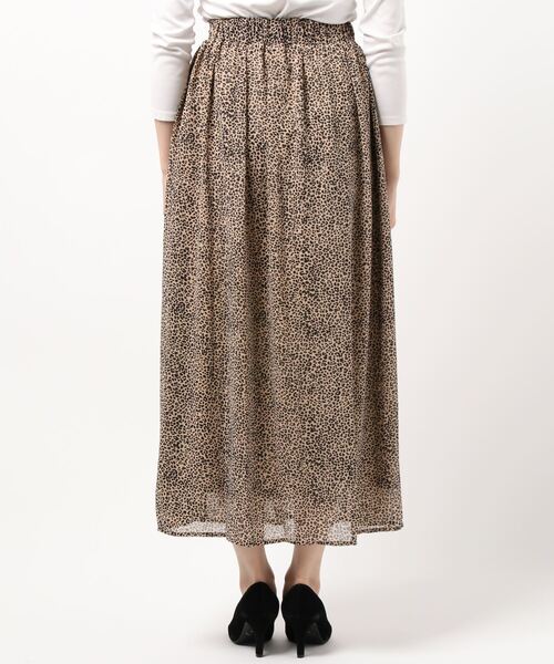 My shawty（ﾏｲｼｬｳﾃｨｰ）の「chiffon leopard long skirt（スカート・レディース・ブラック/ベージュ・FREE）」の8枚目の写真