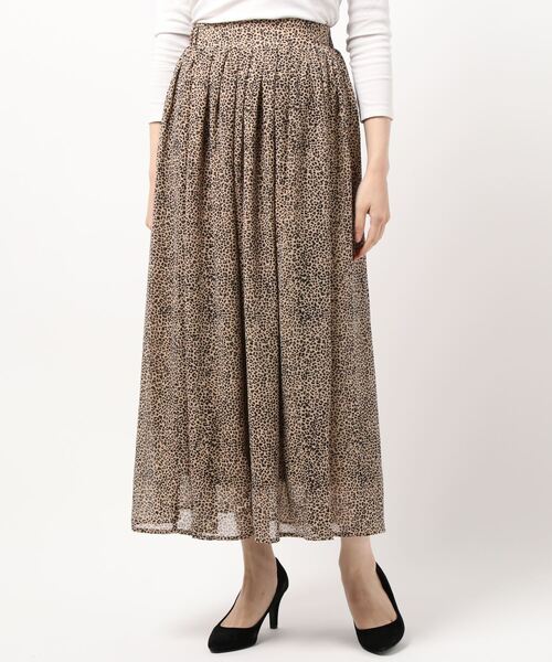 My shawty（ﾏｲｼｬｳﾃｨｰ）の「chiffon leopard long skirt（スカート・レディース・ブラック/ベージュ・FREE）」の10枚目の写真