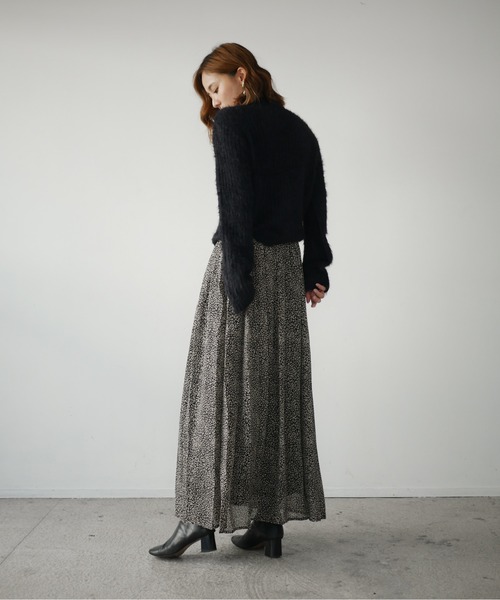 My shawty（ﾏｲｼｬｳﾃｨｰ）の「chiffon leopard long skirt（スカート・レディース・ブラック/ベージュ・FREE）」の18枚目の写真