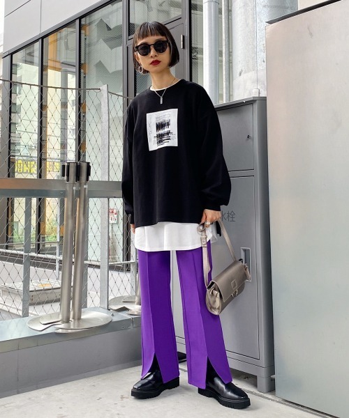 PAGEBOY（ページボーイ）の「モダンアートプルオーバー(トレーナー/スウェット)（スウェット・レディース・ブラック/オフホワイト・FREE）」の12枚目の写真