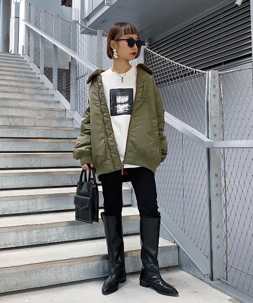 PAGEBOY（ページボーイ）の「モダンアートプルオーバー(トレーナー/スウェット)（スウェット・レディース・ブラック/オフホワイト・FREE）」の21枚目の写真