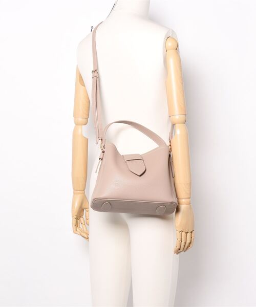 INTERPLANET（インタープラネット）の「軽量合皮配色ステッチミニBAG（ショルダーバッグ・レディース・ブラック/ベージュ・フリー）」の5枚目の写真