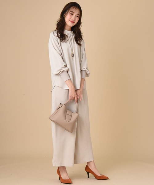 INTERPLANET（インタープラネット）の「軽量合皮配色ステッチミニBAG（ショルダーバッグ・レディース・ブラック/ベージュ・フリー）」の10枚目の写真