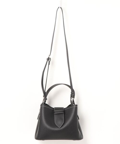 INTERPLANET（インタープラネット）の「軽量合皮配色ステッチミニBAG（ショルダーバッグ・レディース・ブラック/ベージュ・フリー）」の14枚目の写真