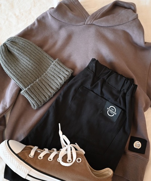 ZERO standerd(ゼロスタンダード)の「ゼロスタンダード テーパードストレッチパンツ(その他パンツ・キッズ・ブラック/チャコールグレー/カーキ/ベージュ/ブラウン・130cm/140cm/150cm/160cm)」の8枚目の写真