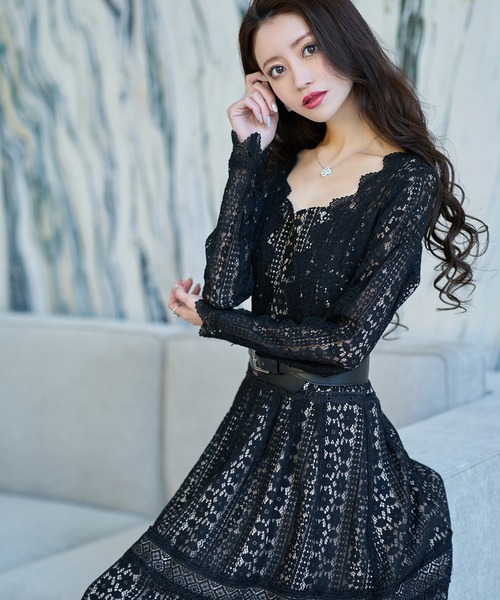 22年のクリスマスの特別な衣装 スカラップデザインレースワンピース ワンピース Emiriawiz エミリアウィズ のファッション 激安通販オンライン Arenatheatre Net